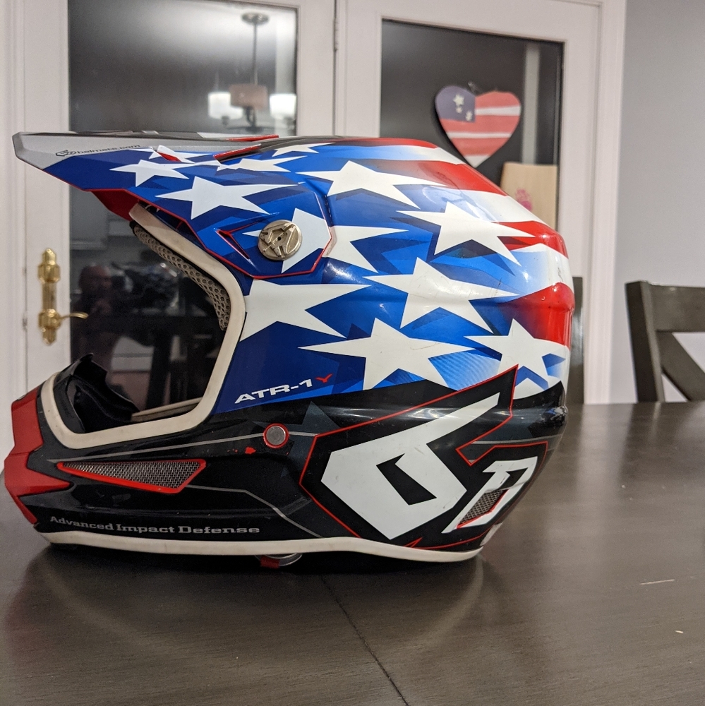 6d motocross helmet youth medium patriot